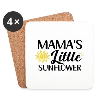 Mama's Little Sunflower - Coasters (set of 4) - white - Front
