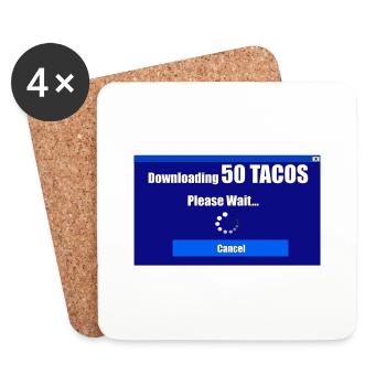 Downloading 50 Tacos (years) - Coasters (set of 4) - white - Front