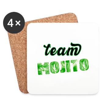 Team MOJITO - Dessous de verre (lot de 4) - blanc - Devant