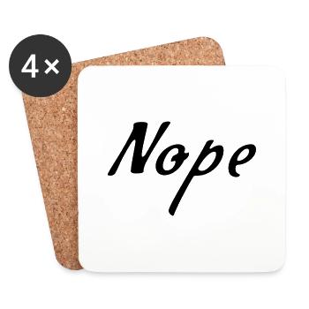 Nope - Untersetzer (4er-Set) - Weiß - Vorne