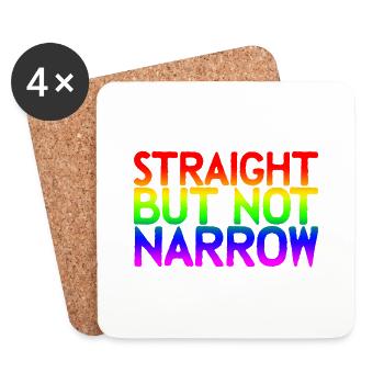Straight But Not Narrow - Coasters (set of 4) - white - Front