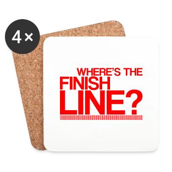 Where's The Finish Line 2 - Untersetzer (4er-Set) - Weiß - Vorne