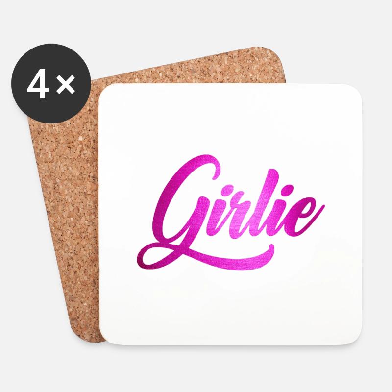 Girlie - Untersetzer (4er-Set) - Weiß