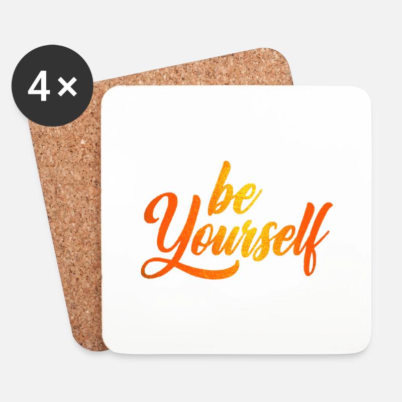 be yourself - Untersetzer (4er-Set) - Weiß