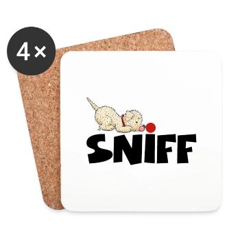 sniff1 3 - Untersetzer (4er-Set) - Weiß - Vorne