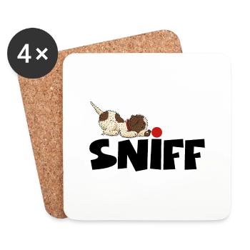sniff1 1 - Untersetzer (4er-Set) - Weiß - Vorne