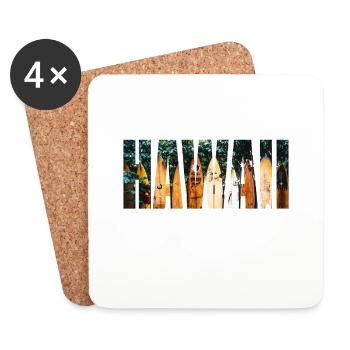 hawaï honolulu - Dessous de verre (lot de 4) - blanc - Devant