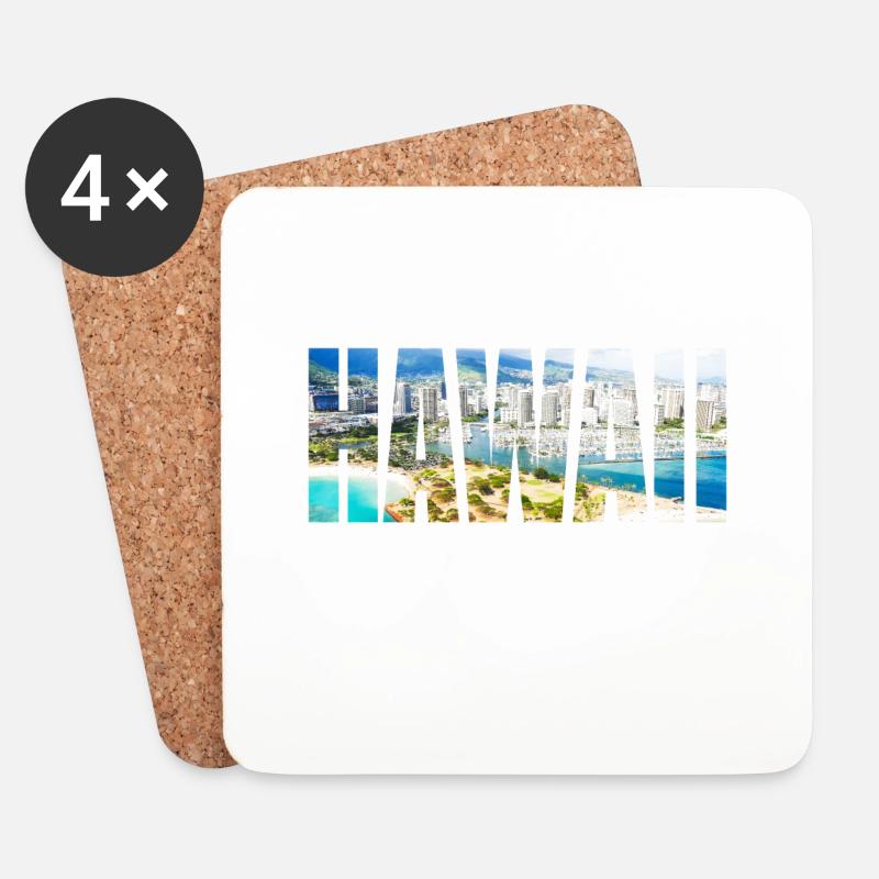hawaii honolulu - Untersetzer (4er-Set) - Weiß