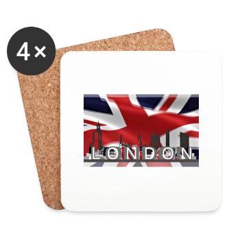London - Coasters (set of 4) - white - Front
