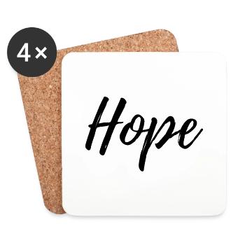 Hope 01 - Untersetzer (4er-Set) - Weiß - Vorne