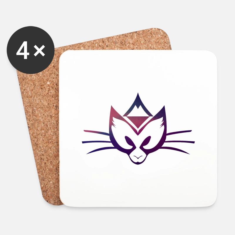 Cat - Untersetzer (4er-Set) - Weiß