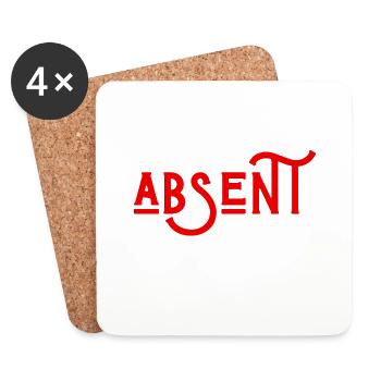 absent j'ai aidé ma mère à accoucher - Dessous de verre (lot de 4) - blanc - Devant