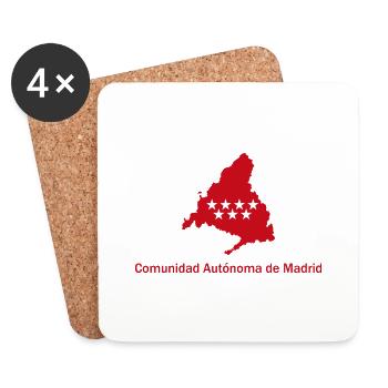 ComunidadMadrid - Dessous de verre (lot de 4) - blanc - Devant