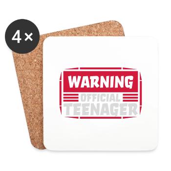 warning official teenager Zitat - Untersetzer (4er-Set) - Weiß - Vorne