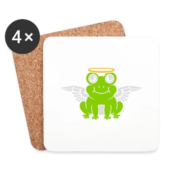 Halo d’aile de grenouille d’ange - Dessous de verre (lot de 4) - blanc - Devant