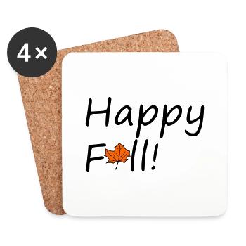 Happy Fall - Coasters (set of 4) - white - Front