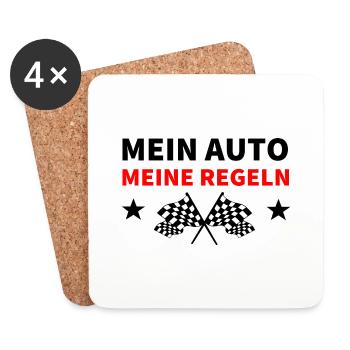 Auto - Untersetzer (4er-Set) - Weiß - Vorne