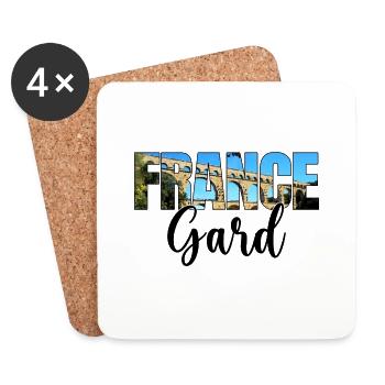 Souvenir Voyage Gard France - Dessous de verre (lot de 4) - blanc - Devant