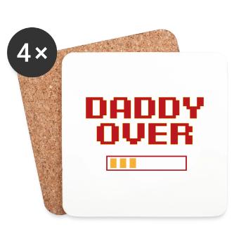 daddy over - Dessous de verre (lot de 4) - blanc - Devant
