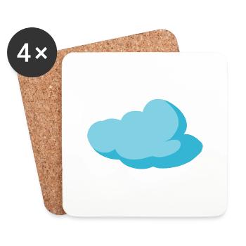 Cloud Blue Cloud Sky Gift Idea - Coasters (set of 4) - white - Front