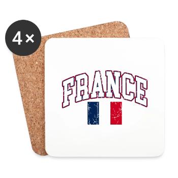 Frankreich france - Untersetzer (4er-Set) - Weiß - Vorne