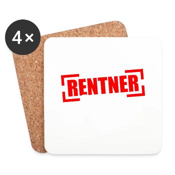 Rentner 2023 Nicht Mehr Mein Problem Ruhestand - Untersetzer (4er-Set) - Weiß - Vorne