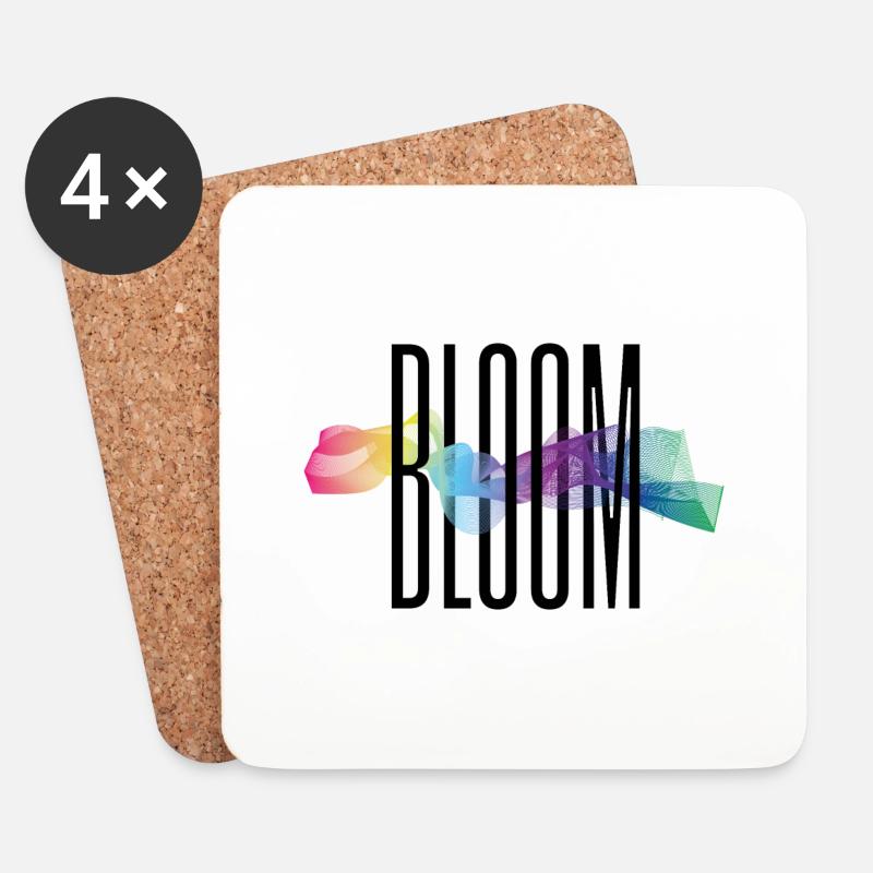 BLOOM - Untersetzer (4er-Set) - Weiß