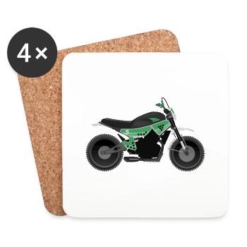 Motorrad in einem köstlichen Motiv. - Untersetzer (4er-Set) - Weiß - Vorne