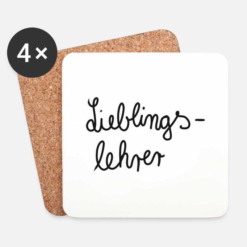 Lieblingslehrer - Untersetzer (4er-Set) - Weiß