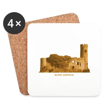 Ruines du château d’Ardeck Holzheim Rhénanie-Palatinat - Dessous de verre (lot de 4) - blanc - Devant