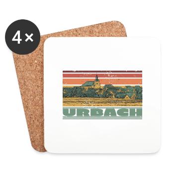 Südharz Merch - Urbach (Menteroda) - Untersetzer (4er-Set) - Weiß - Vorne
