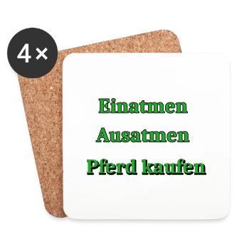 Pferd kaufen - Untersetzer (4er-Set) - Weiß - Vorne