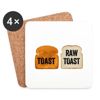 Know The Difference Toast Toast Breakfast lover - Coasters (set of 4) - white - Front