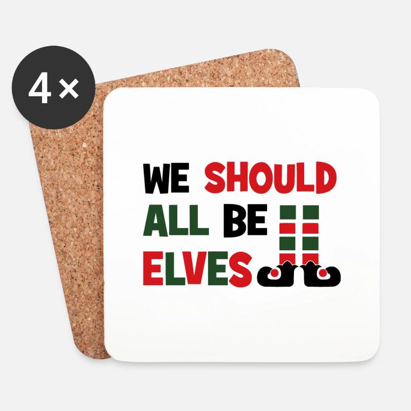 Elf - Untersetzer (4er-Set) - Weiß