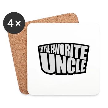 at The Favorite Uncle - Coasters (set of 4) - white - Front