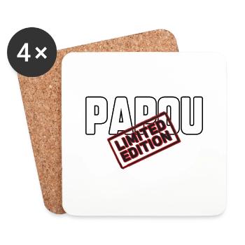 Papou - Dessous de verre (lot de 4) - blanc - Devant