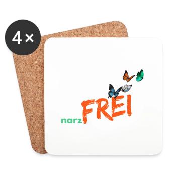 narzfrei orange - Untersetzer (4er-Set) - Weiß - Vorne