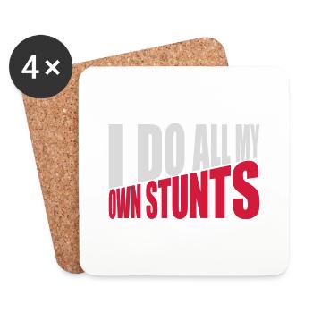 all my own stunts - Untersetzer (4er-Set) - Weiß - Vorne