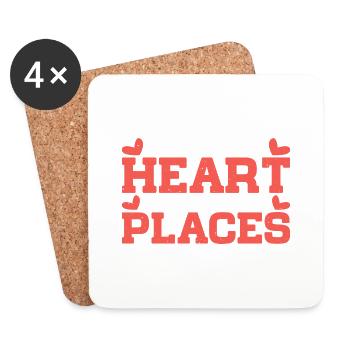 I Left My Heart In So Many Places 3 - Untersetzer (4er-Set) - Weiß - Vorne