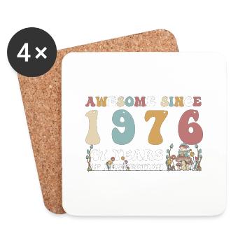 Génial depuis 1976 47 Année de Perfection - 47ème - Dessous de verre (lot de 4) - blanc - Devant