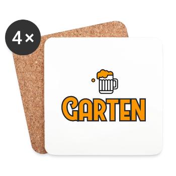 Biergarten - Untersetzer (4er-Set) - Weiß - Vorne
