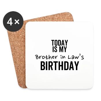 Today is My Co-Worker's Birthday - Coasters (set of 4) - white - Front