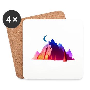 Randonnée Randonnée Randonnée en montagne Randonnée - Dessous de verre (lot de 4) - blanc - Devant