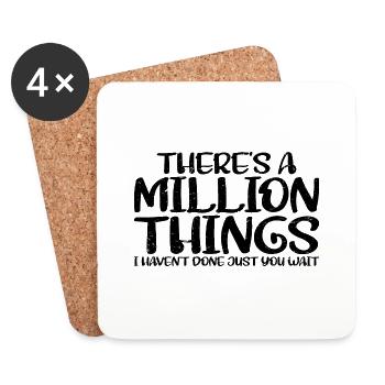 Il y a un million de choses que je n’ai pas faites 3 - Dessous de verre (lot de 4) - blanc - Devant