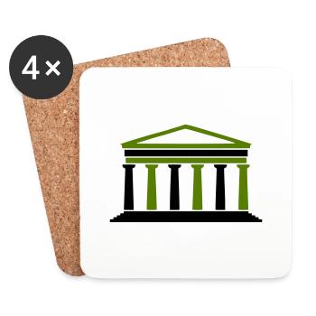 Athens Building - Coasters (set of 4) - white - Front