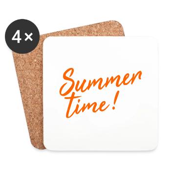 Summer time! - Coasters (set of 4) - white - Front