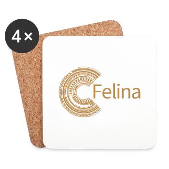 Für Felina - Untersetzer (4er-Set) - Weiß - Vorne