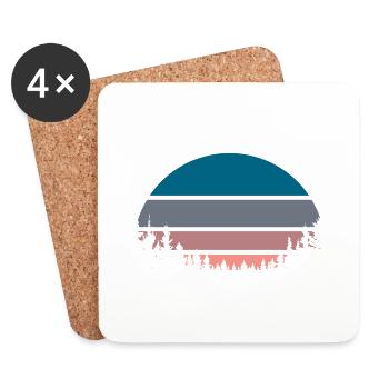 Sunset Forest - Coasters (set of 4) - white - Front