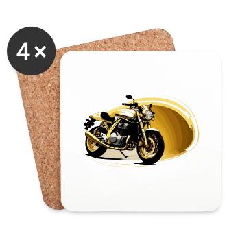 Vélo d’or - Dessous de verre (lot de 4) - blanc - Devant