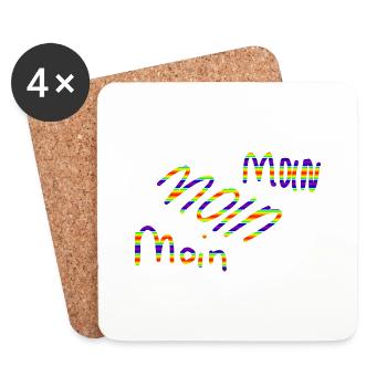 moin moin moin 3 - Untersetzer (4er-Set) - Weiß - Vorne